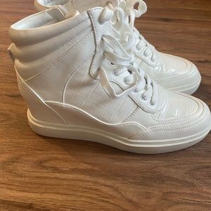 High tops by J. Lo - All white, clean